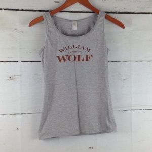 William Wolf Women's Small gray tank top